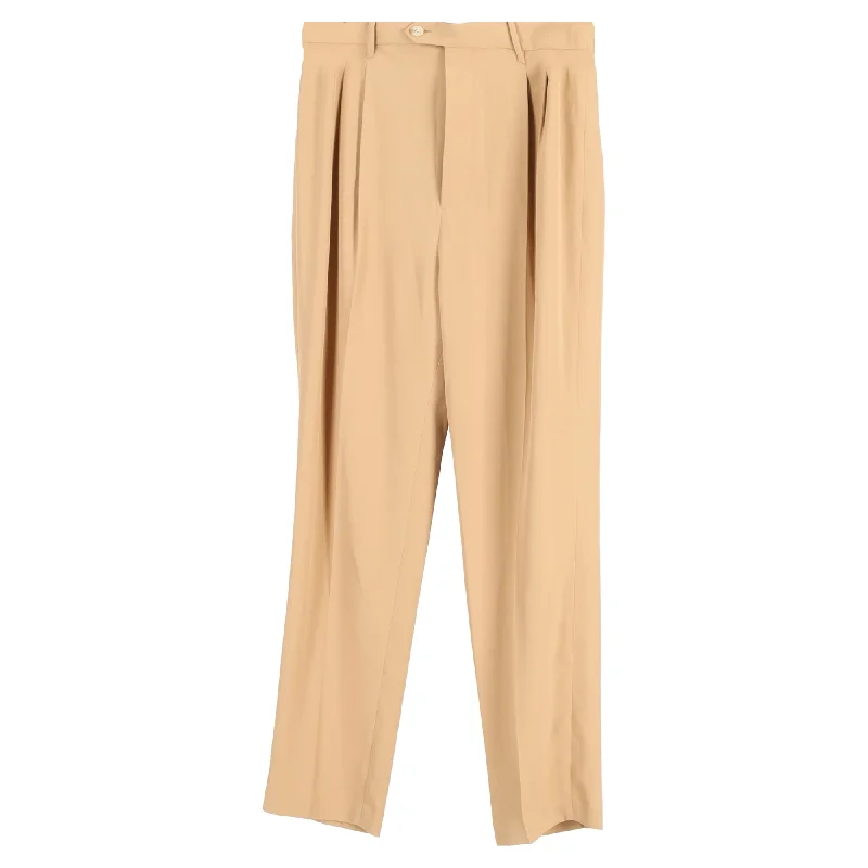 Iris & Ink Pleated Pants in Beige Cotton