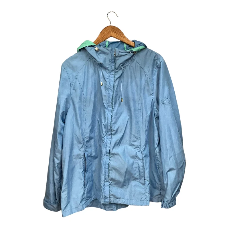 Coat Raincoat By Zero Xposure In Blue, Size: Xl