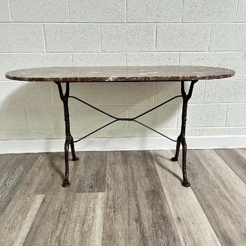 Marble Top Console Table with Metal Legs