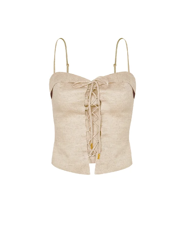 Rubia Sleeveless Top - Natural