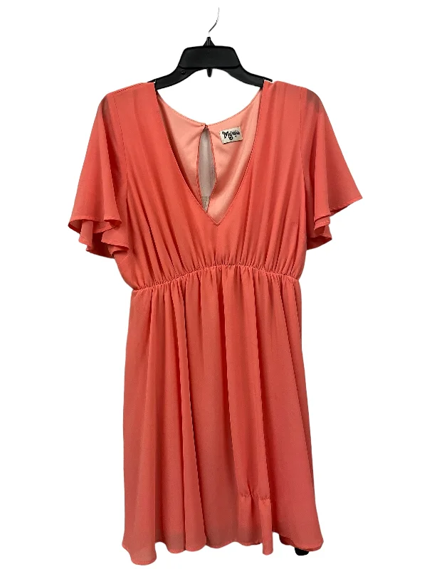 Dress Casual Short By Show Me Your Mumu In Peach, Size: 1x